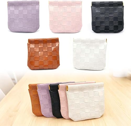 5 bolsas portátiles a presión, bolsa organizadora de maquillaje, bolsa de maquillaje, sin cierre de cremallera (5 colores)