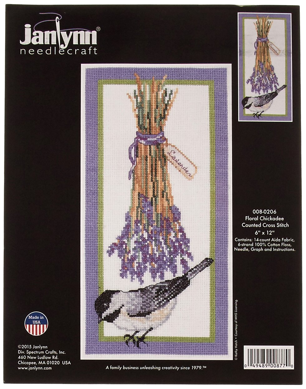 Amazon.com: Design Works Crafts Janlynn Floral Chickadee Cross