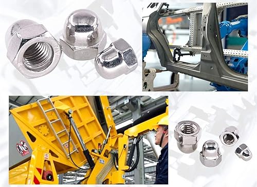 Miniatura 6 de #6-32#8-32#10-24 1/4-20 5/16-18 3/8-16 SAE 304-Acero inoxidable Bellota cabeza cabeza hexagonal tuercas surtidas