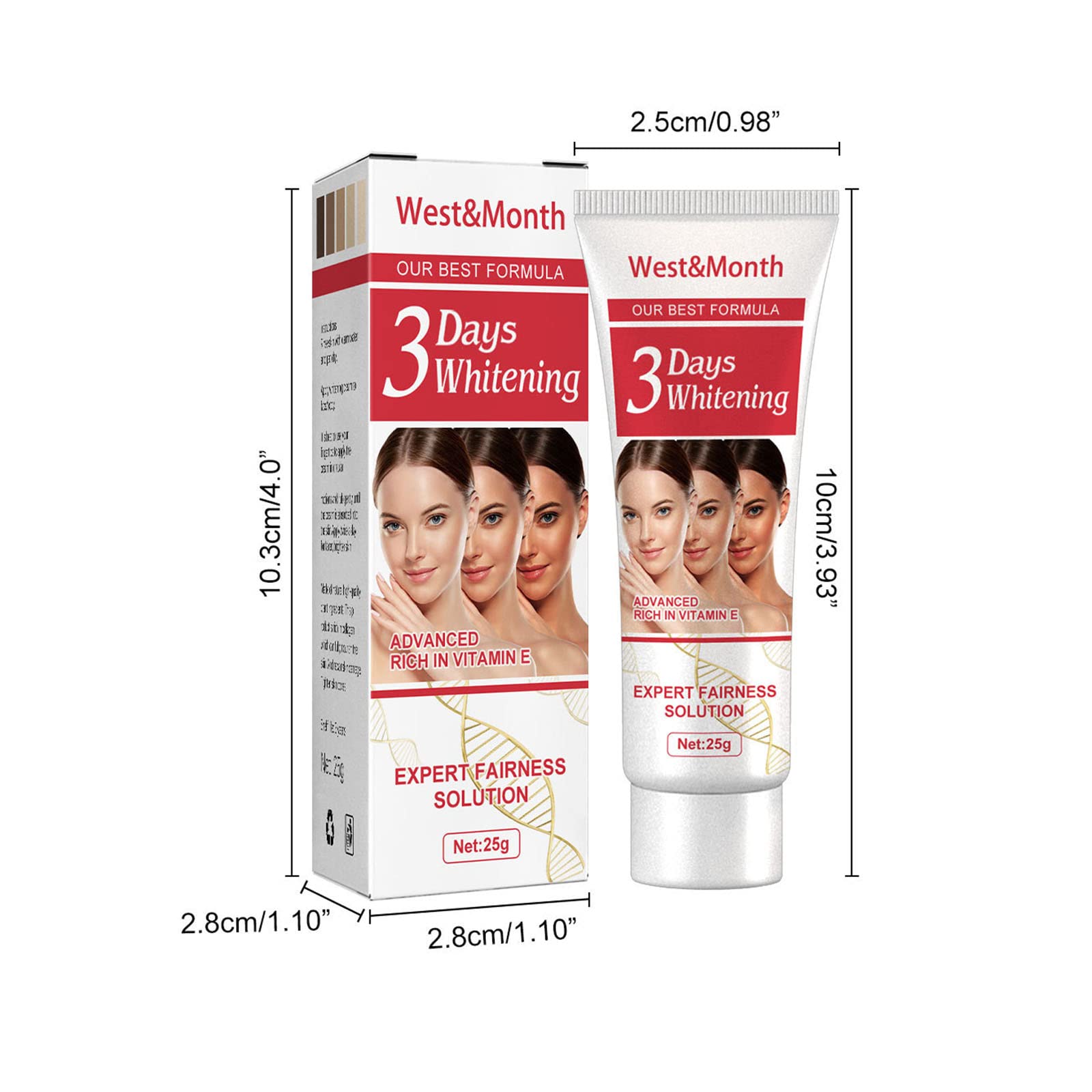 Lot De 3 Crèmes Blanchissantes Coréennes Gadmick Perle - 5g Chacune - Anti-taches, éclat - Neuf