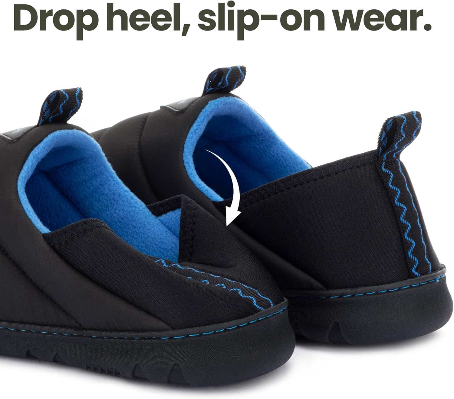 RockDove Men's Pufflite Two-Tone Quilted Loafer Slipper with Indoor/Outdoor Sole - Image 4