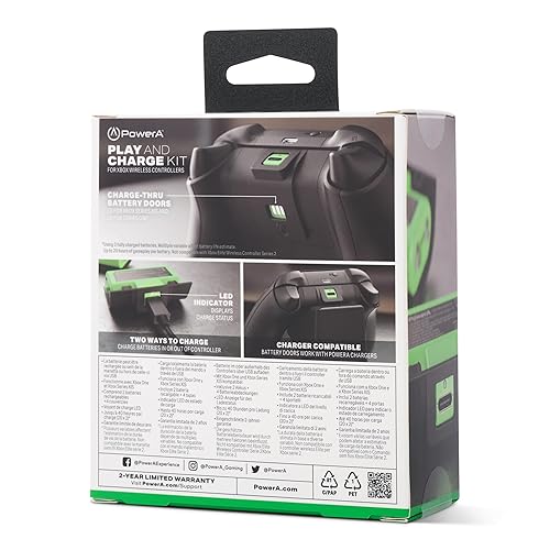 Miniatura 2 de PowerA Play & Charge Kit for Xbox Series XS and Xbox One - Green
