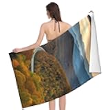 BZBWHDNZ Blue Ridge Parkway Mountains Microfiber Beach Bath Towel, Soft Quick-Drying Bath Towel, Super Absorbent, Suitable for Home, Gym, Swimming Pool and Travel