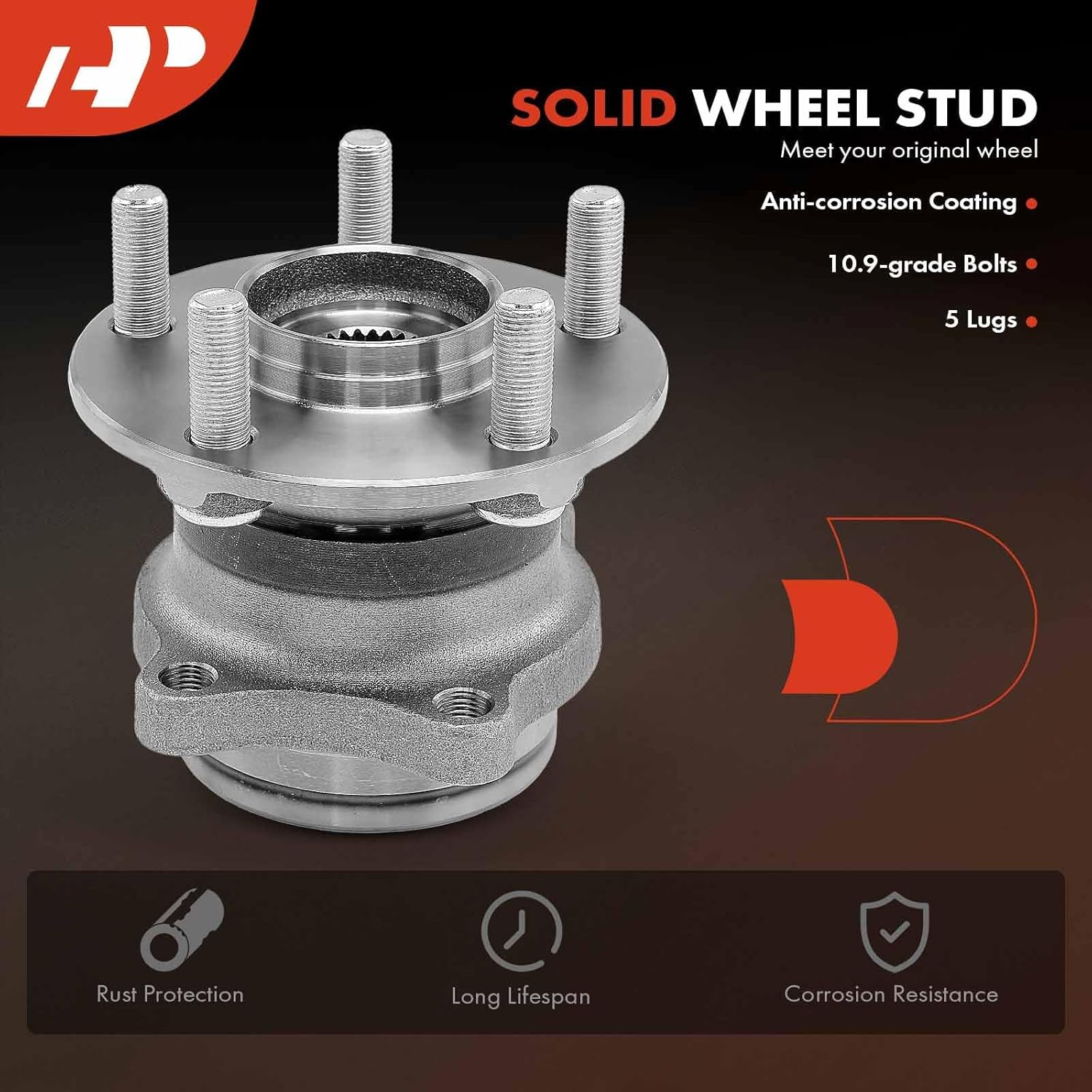 A-Premium 2 x Rear Wheel Bearing and Hub Assembly with 5-Lug Compatible with Subaru, Toyota & Scion Models - Outback 2010-2014, Forester 2009-2013, Impreza, Legacy, Crosstrek, WRX, 86, GR86, FR-S - Image 7