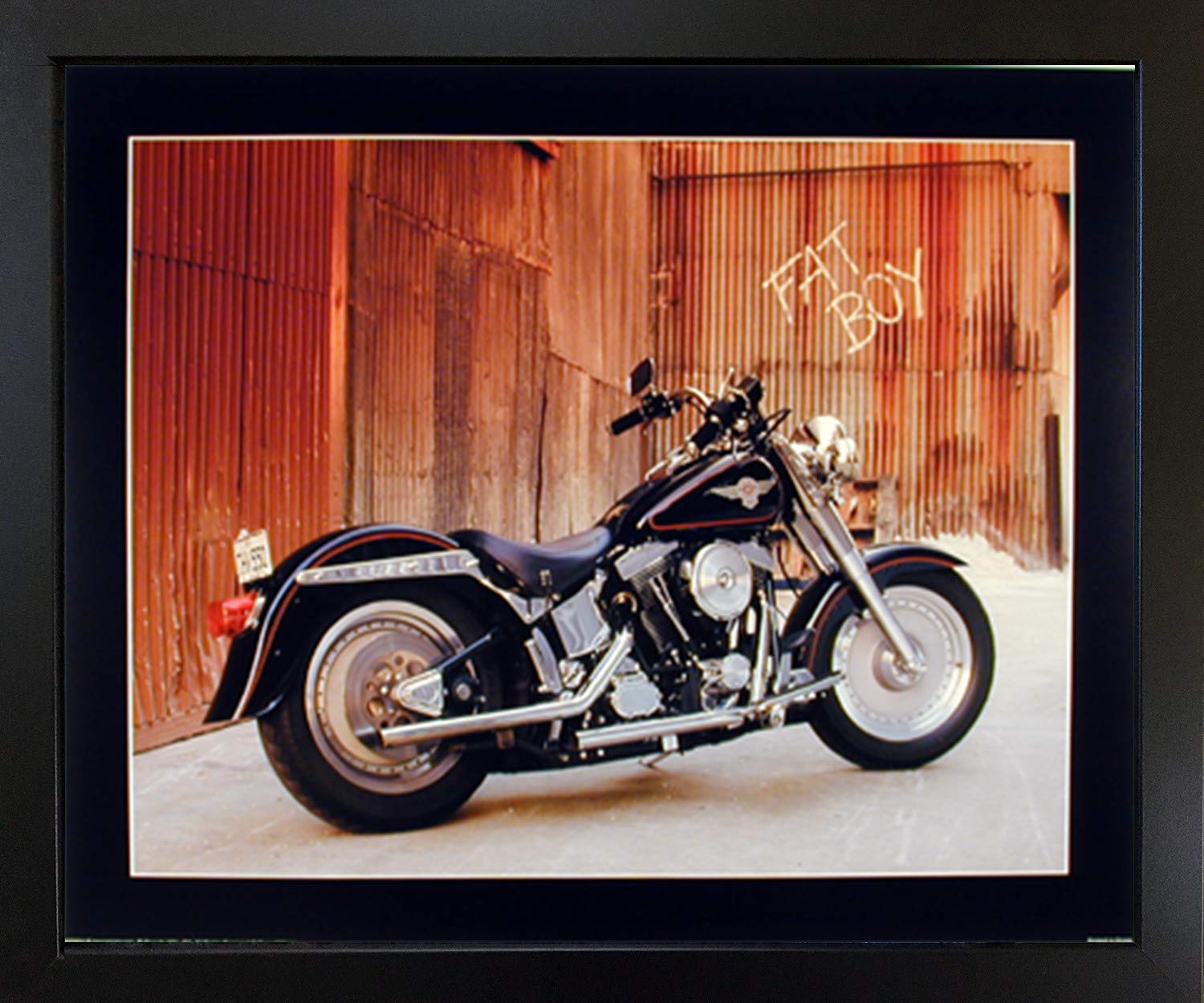 Amazon.com: Framed Wall Picture Harley Davidson Fat Boy Motorcycle