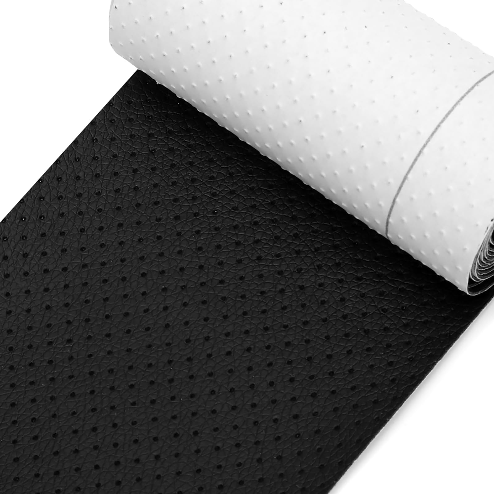 2er Leder Reparatur Set Schwarz, Kunstleder Selbstklebend 40x60cm, Atmungsaktive Lochung Lederreparatur, Starke Haftung, Kunstleder Reparaturset für Sofas Couch Autositze Möbel Reparatur (40 * 60cm)