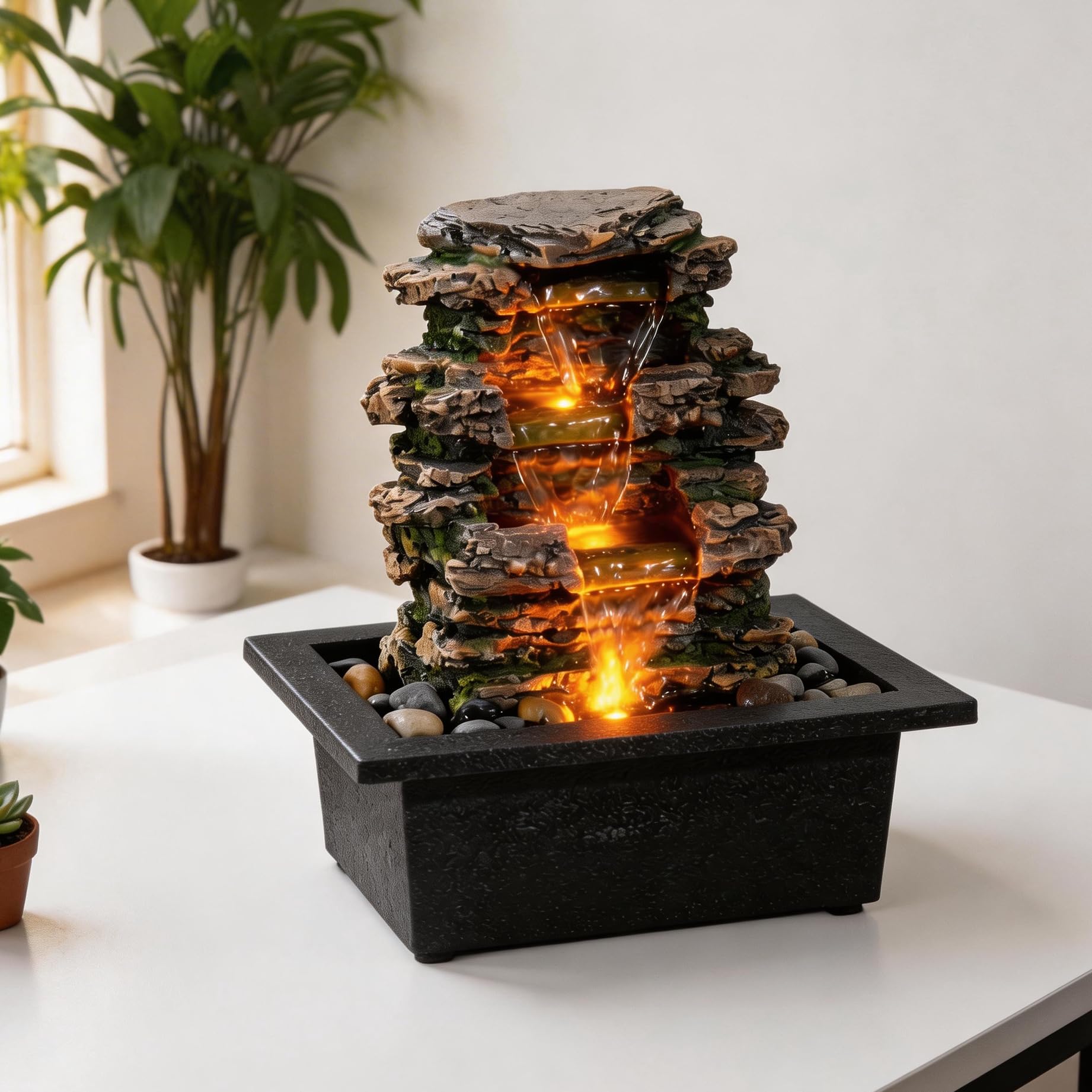 MAOCHI Tabletop Water Fountain