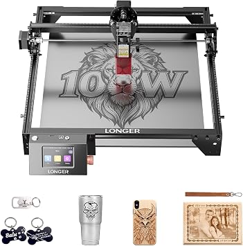 LONGER Ray5 Laser Engraver and Cutter Machine,10W Laser Engraver with 3.5" Touch Screen, Offline Use, 24000mm/min, CNC DIY Engraving Machine for Wood, Metal, Acrylic & Glass, 400 * 400mm