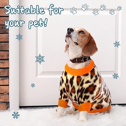 Miniatura 5 de 3 piezas de ropa de invierno para perro, camisas de forro polar suave para cachorros, ropa cálida y colorida para perro, pijama de invierno para