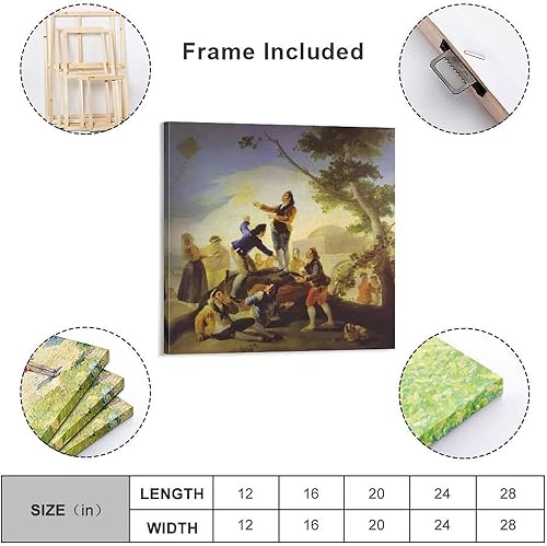 Miniatura 2 de YEGAN Francisco De Goya Art Poster La Cometa Home Decor Poster Wall Art Hanging Picture Print Bedroom Decorative Painting Posters Room Aesthetic