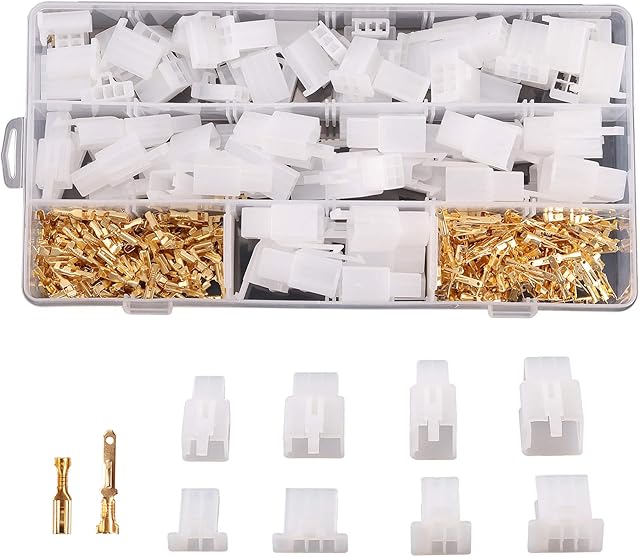 Kinstecks 380PCS 2.8mm Automotive Connector Kit 2 3 4 6 Pin Automotive Electrical Wire Connectors Kit for Motorcycle Motorbike Car Truck Scooter Boats Electric Instruments