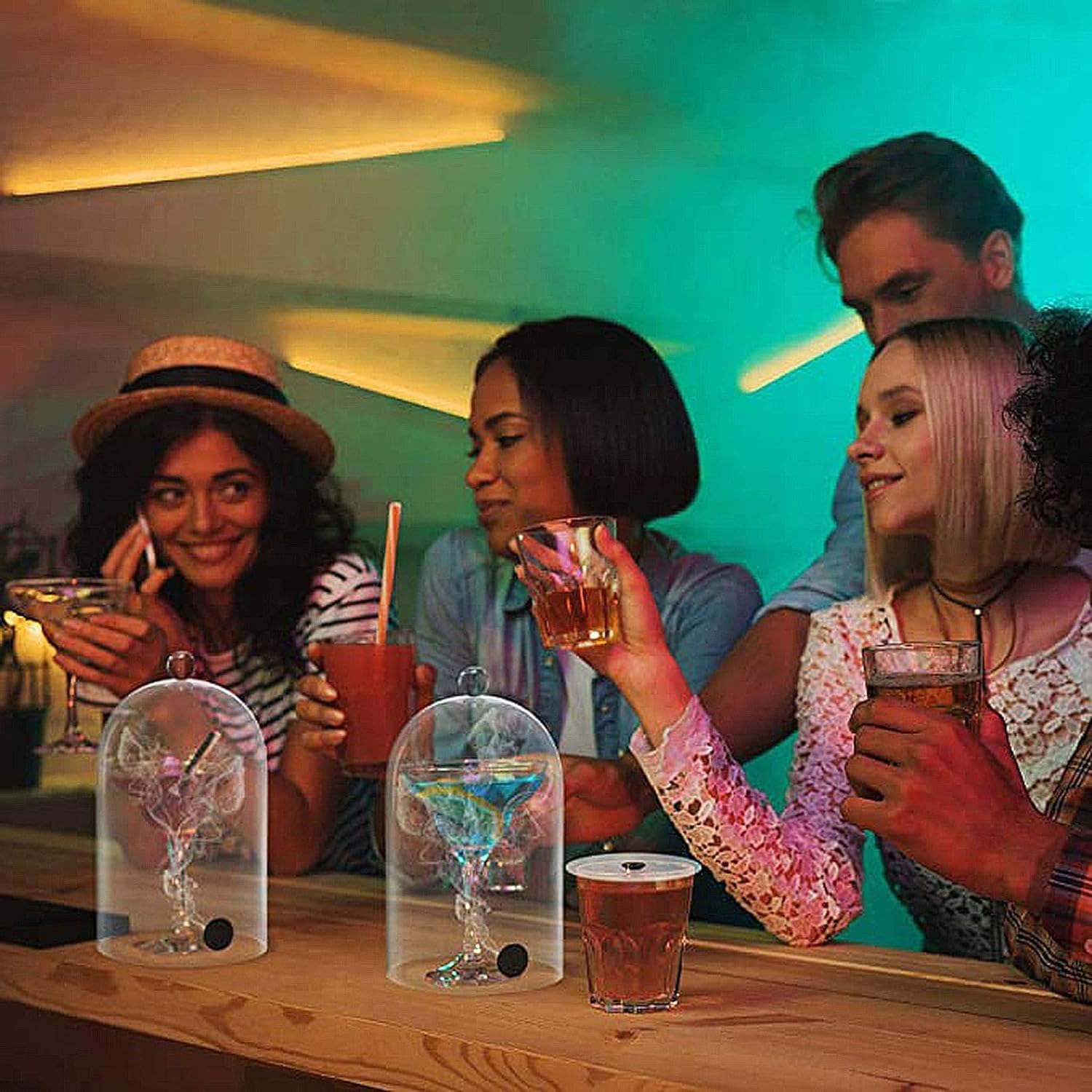 Smoking Gun Cocktail Infusor de Humo para Alimentos que Realza el Sabor de la Carne, Sous Vide, Barbacoa, Bebidas de Cocktail y Queso (Negro)