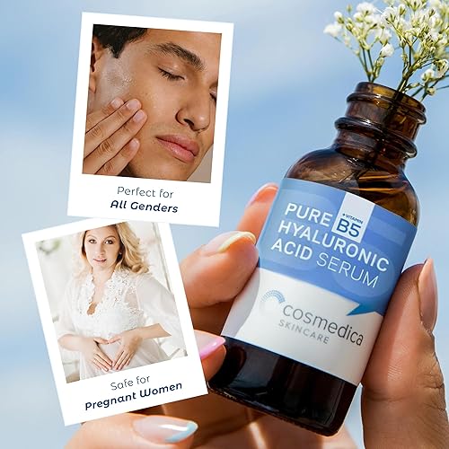 Miniatura 7 de Suero de ácido hialurónico con vitamina B5 - Hidratación intensa, antienvejecimiento, no graso, sin parabenos, suero facial - 1 oz