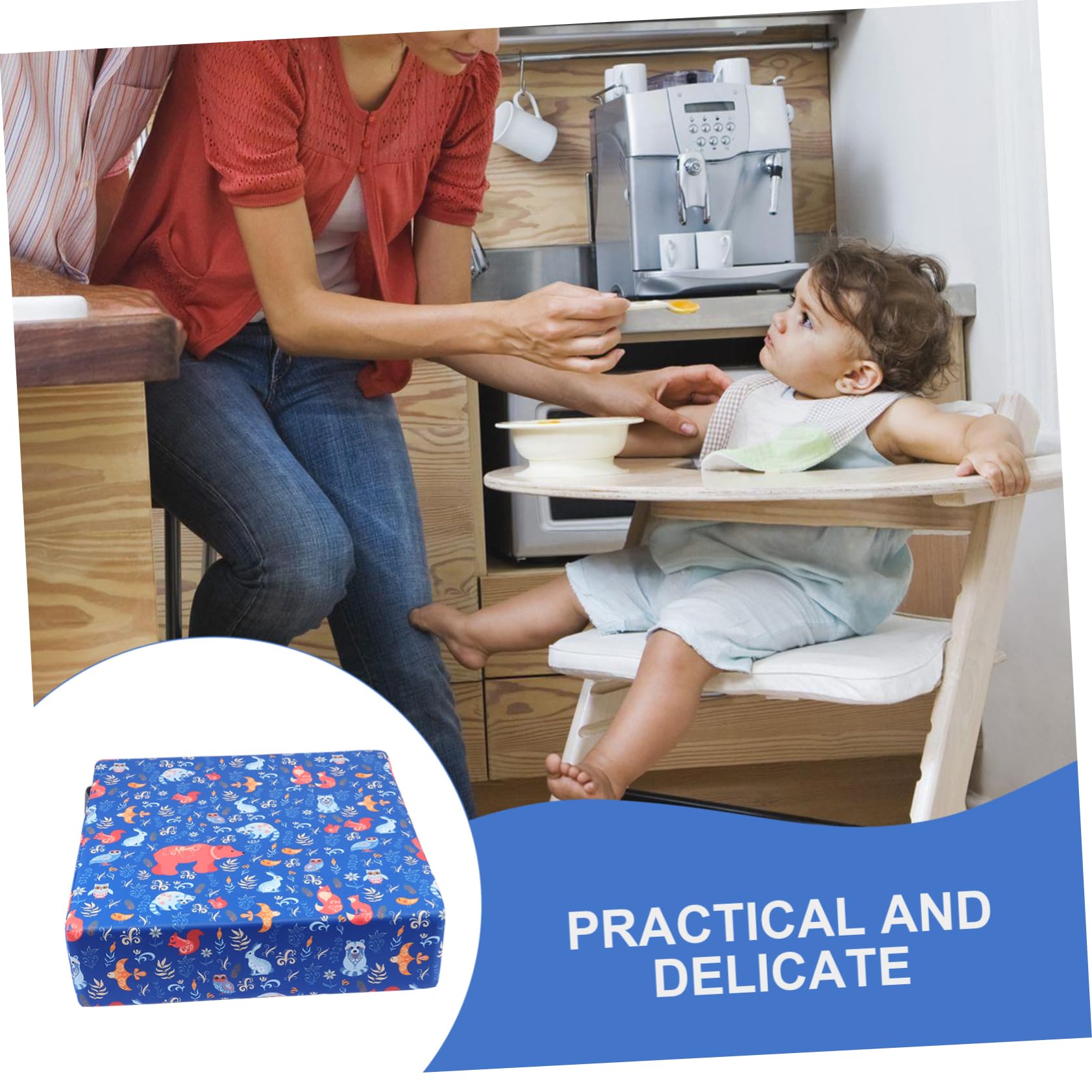 ibasenice 1 Pc Almohadilla elevadora para niños cojín para silla de comedor infantil Cojín de telesilla sillas de comedor aumentó refuerzo Alfombrilla para silla de comedor. almohadón bebé