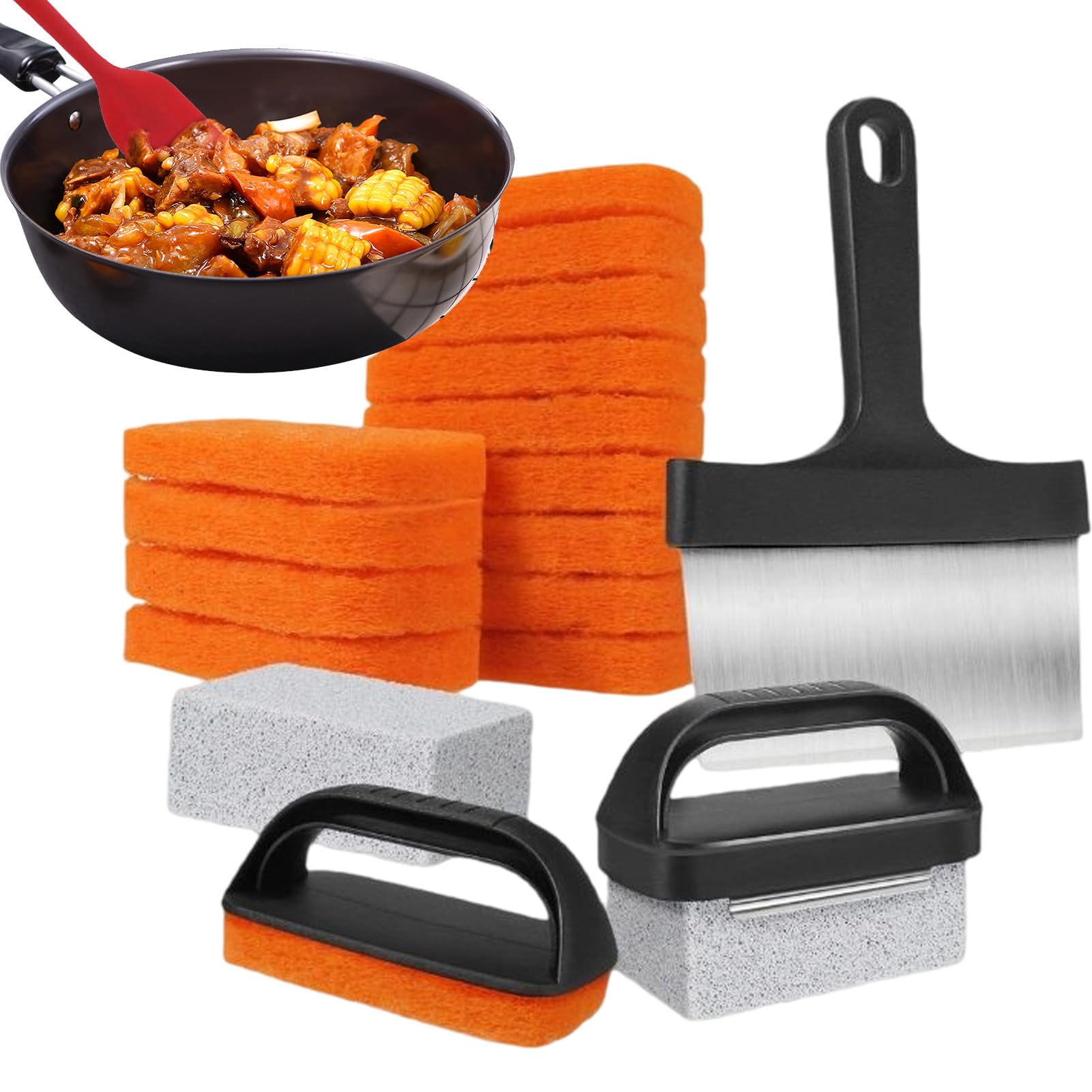 Kit de nettoyage polyvalent spécial verrues en relief pour entretien de casserole plate