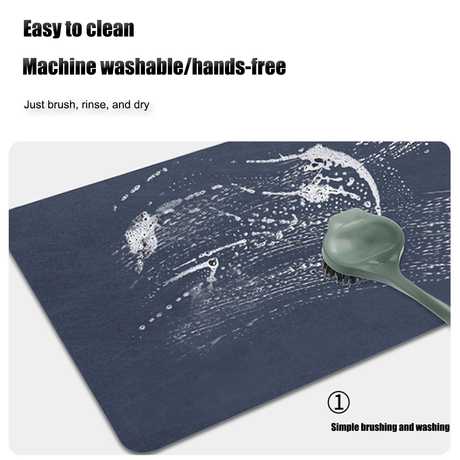 Tapis de Cuisine Anti-fatigue Ergonomique Tapis Confort Pad Doux Diatomée Coussin Anti-dérapant Imperméable Design Absorbant pour Cuisine et Bureau Sols