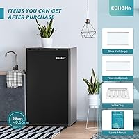 Vista 6 de EUHOMY 3.2 Cu.Ft Mini Fridge with Freezer, Single Door Compact Refrigerator, Adjustable Thermostat, Mini Refrigerator Energy Saving, Mini fridge for