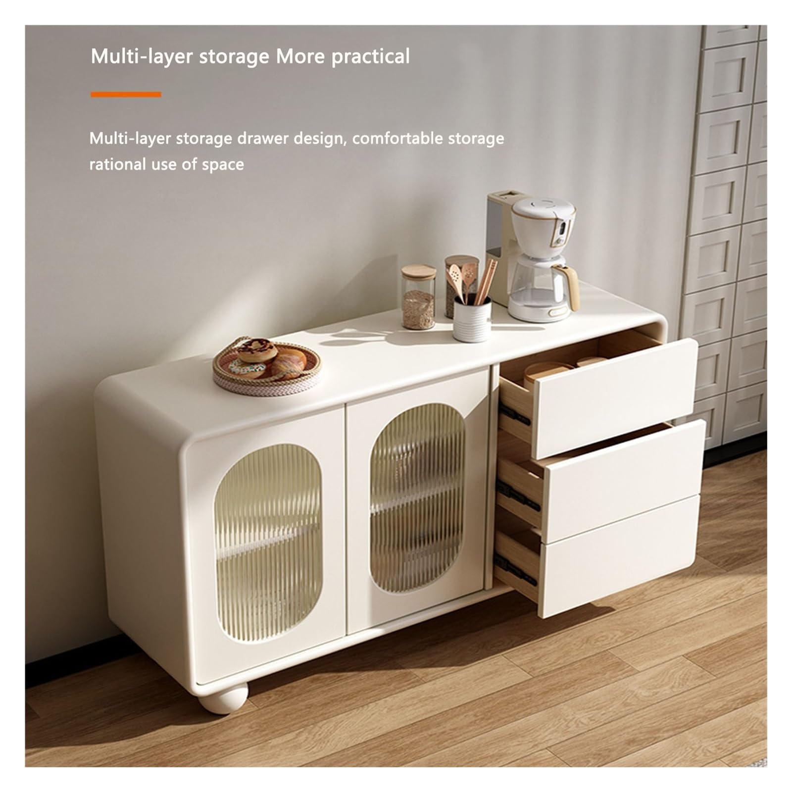 Armadio cucina Mobile contenitore, mobile buffet, credenza autoportante stoccaggio