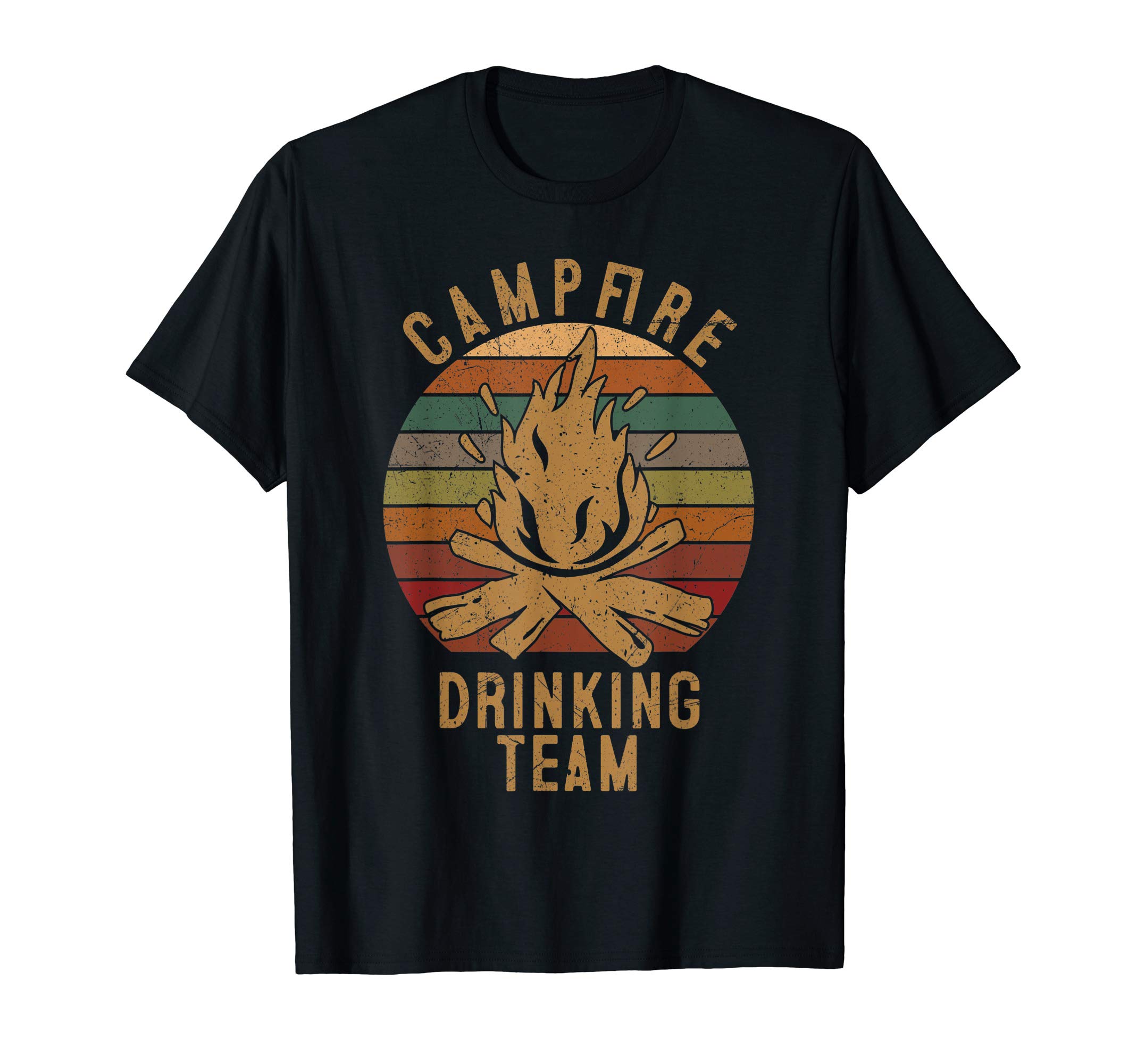 Campfire Drinking Team Camping Lovers Gifts Camper T-Shirt