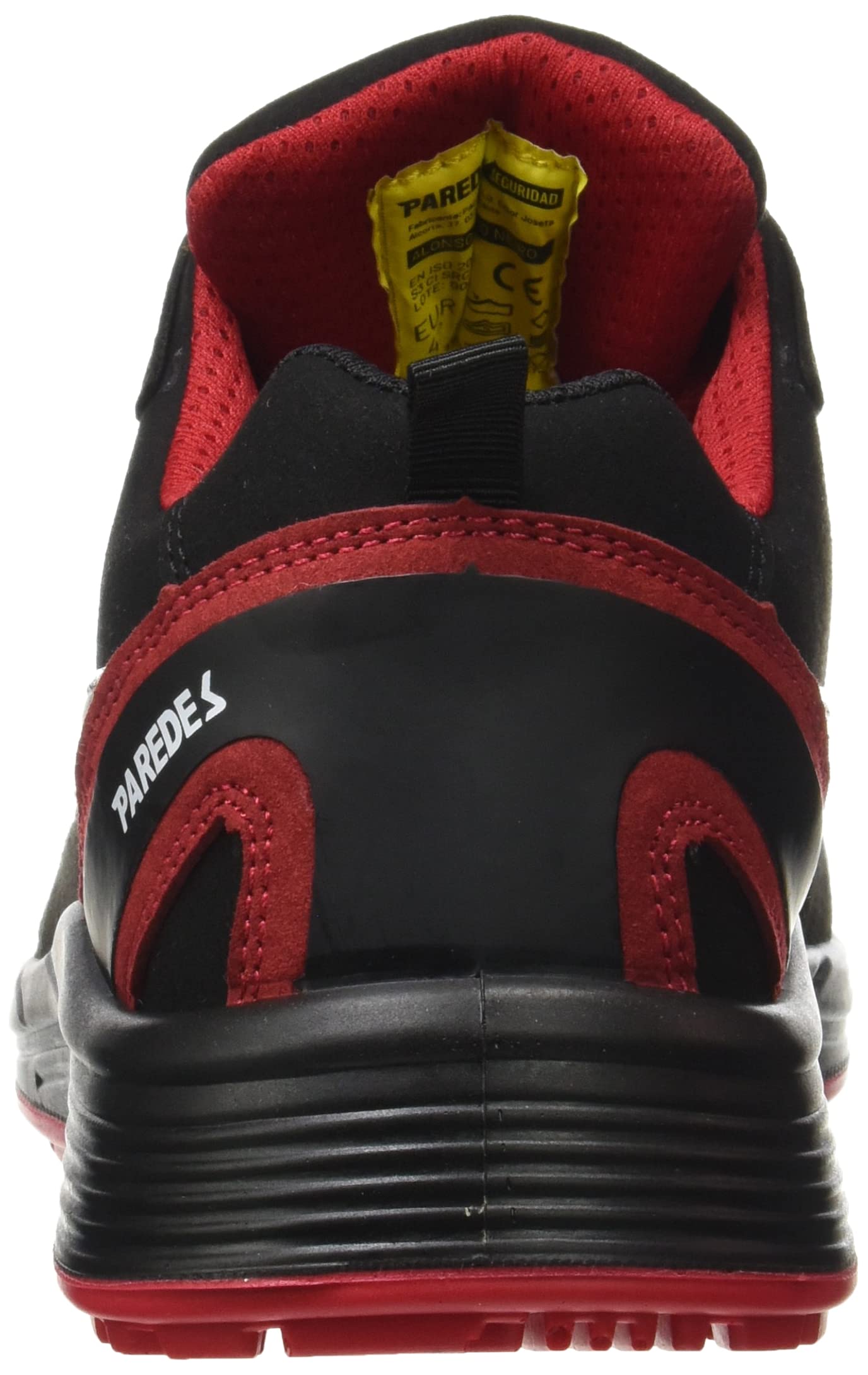 Paredes Deportivo Alonso - S3 Ci HI ESD SRC - Color Negro y Rojo - Talla 38