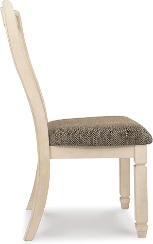 Miniatura 11 de Signature Design by Ashley Bolanburg - Juego de 2 sillas tapizadas de comedor de 20 pulgadas, color blanco antiguo Blanco,Negro