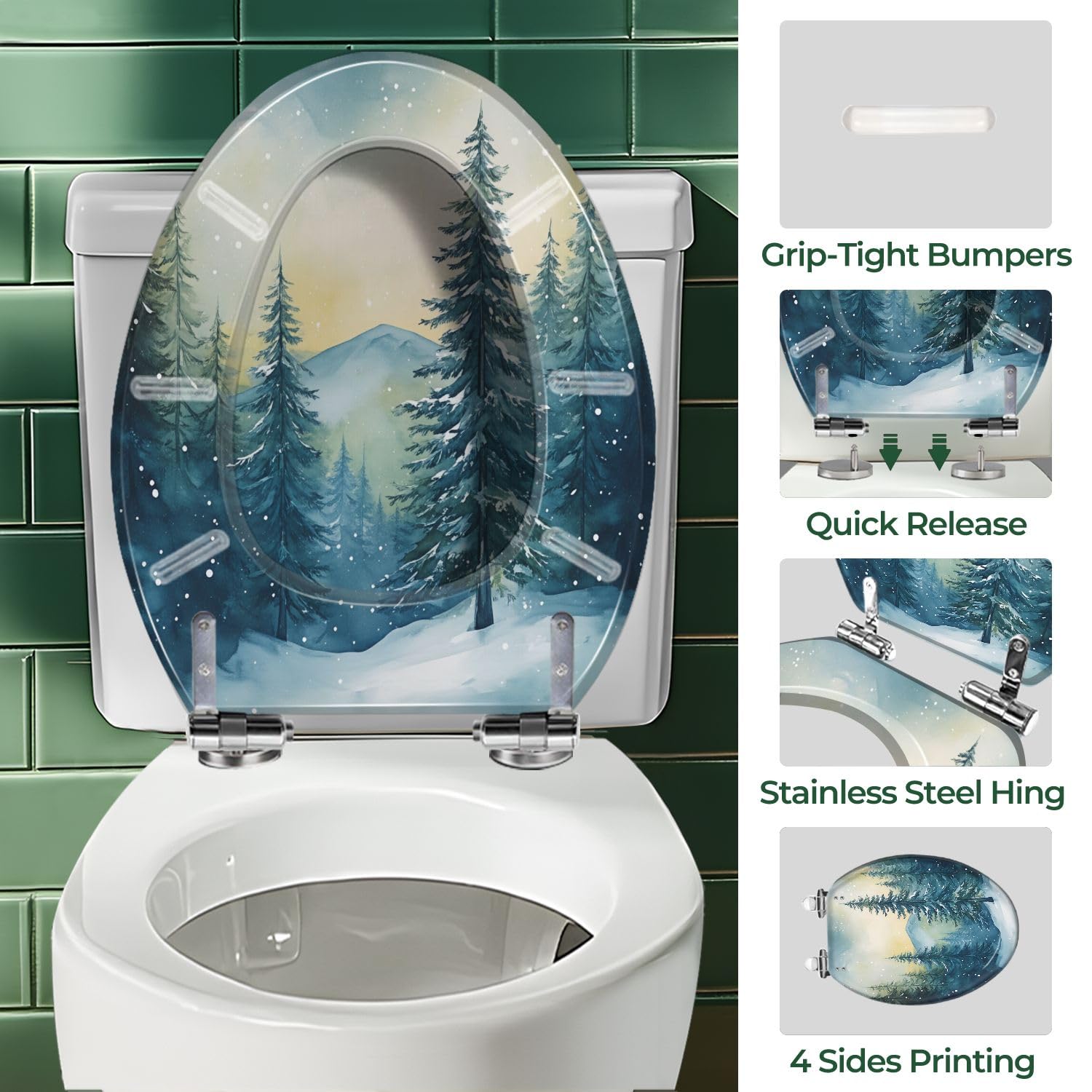 Sedile WC allungato per bagno