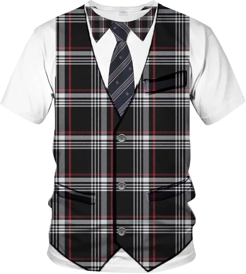 Check out this Funny Men's Tuxedo T Shirt Tie Tux Graphic Tee Shirt from Amazon!