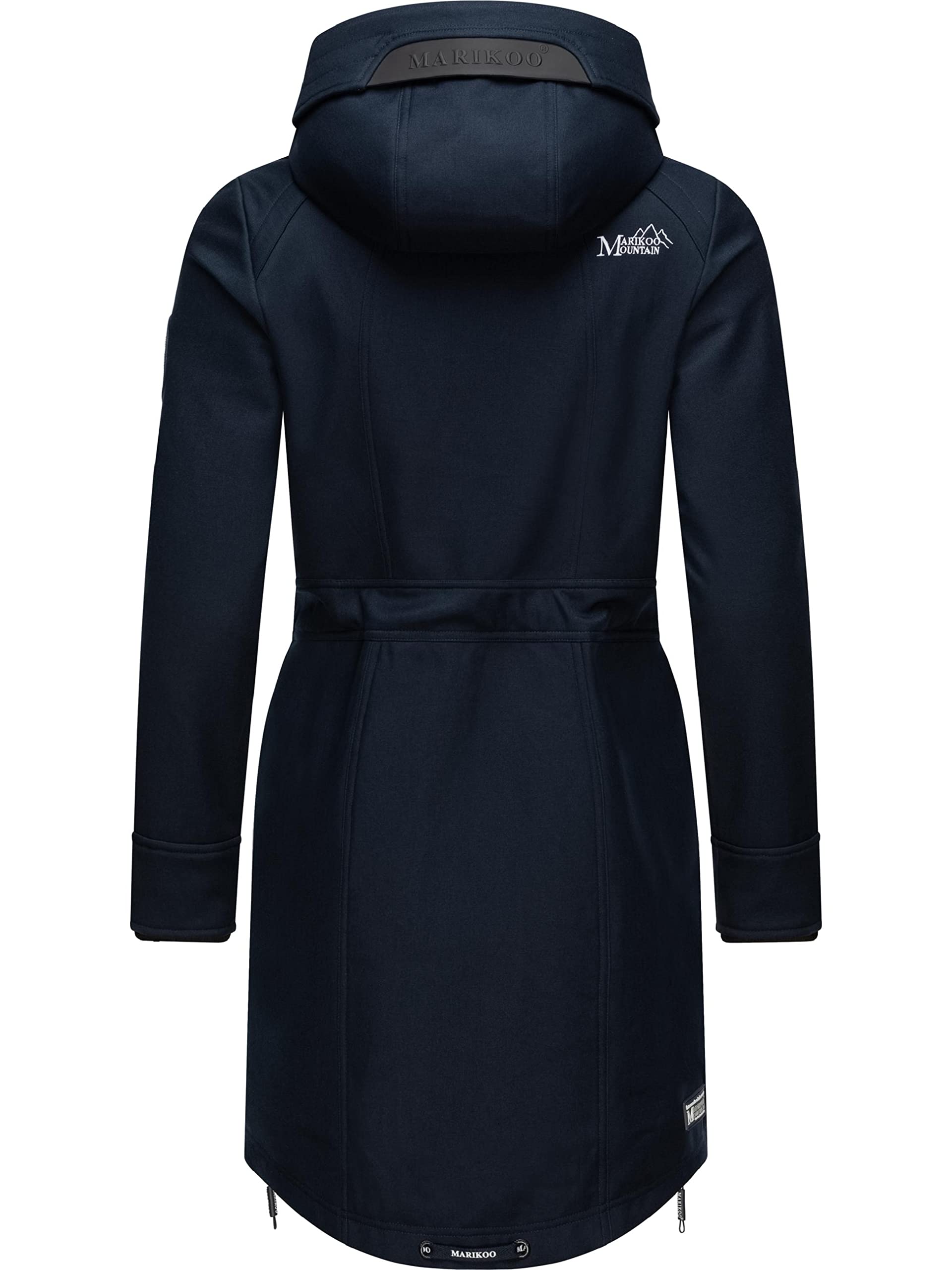 MARIKOO Damen wasserdichter Softshellmantel Racquellee mit Kapuze