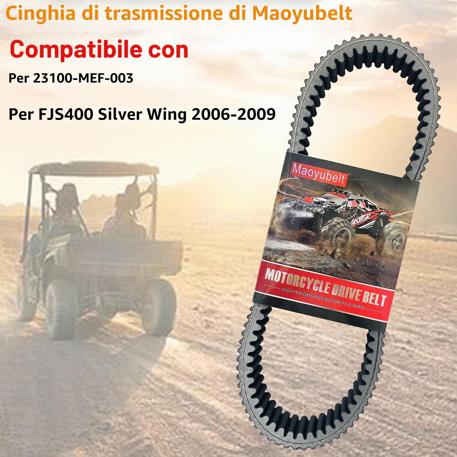 Cinghia di trasmissione per h=onda FJS400 Silver Wing 2006 – 2009 23100-MEF-003 cinghia di trasferimento FJS 400, cinghia di trasferimento in gomma