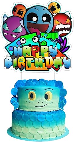 Miniatura 6 de 24 adornos geométricos estéticos para cupcakes y decoración de pastel para decoración de tartas de cumpleaños, suministros de fiesta, incluye 1