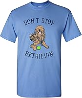 Vista 1 de Don't Stop Retrievin - Divertida camiseta de perro Golden Retriever, Azul Carolina