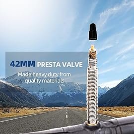 AR-PRO 28 700x32-47 Road Bike Replacement Inner Tubes Presta Valve 42mm for Road Bikes with Tire Size of 700c x 32 to 47 (6 Inner Tubes with 2 Tire Levers)