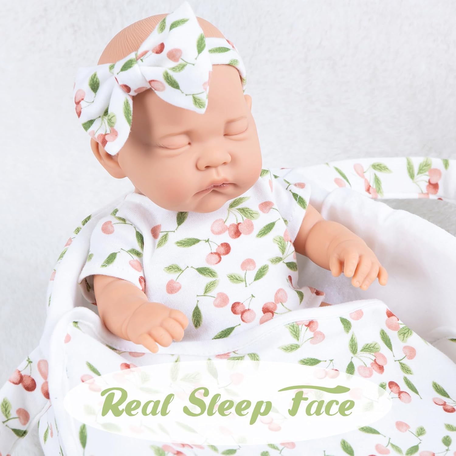DONTNO 12 Inch Reborn Baby Doll with Bassinet Bed and Doll Accessories,Newborn Baby Doll Includes Doll Clothes,Blanket,Pacifier,Bottle,First Baby Dolls for Toddlers 36 Months and Up