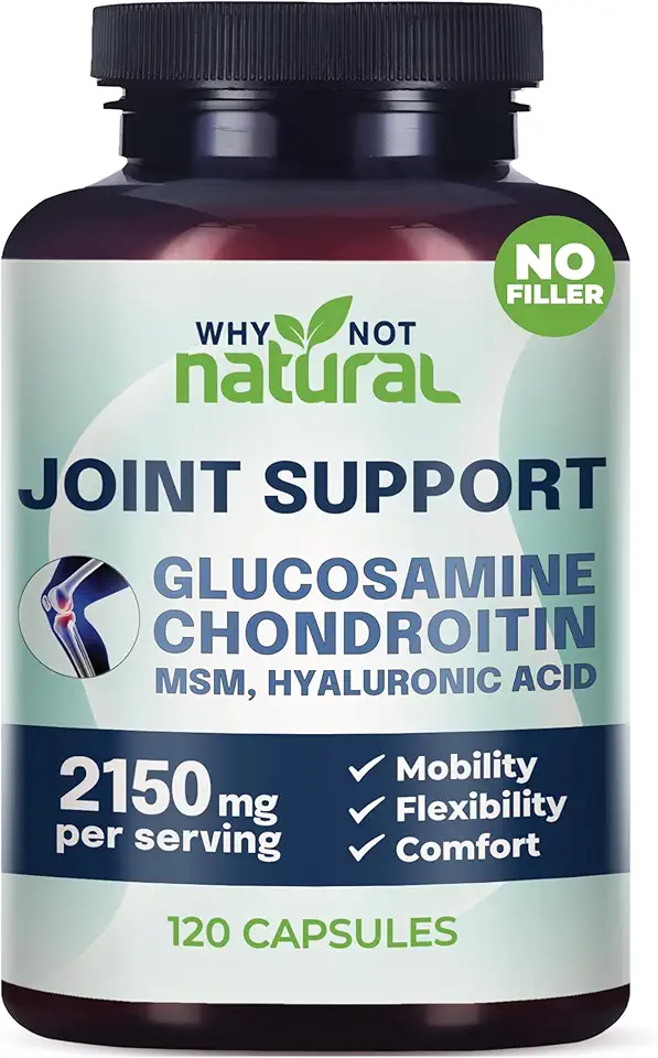 Why Not Natural Glucosamine Chondroitin, MSM, Joint Support Supplements - Knee Pain Joints Health Suppplement