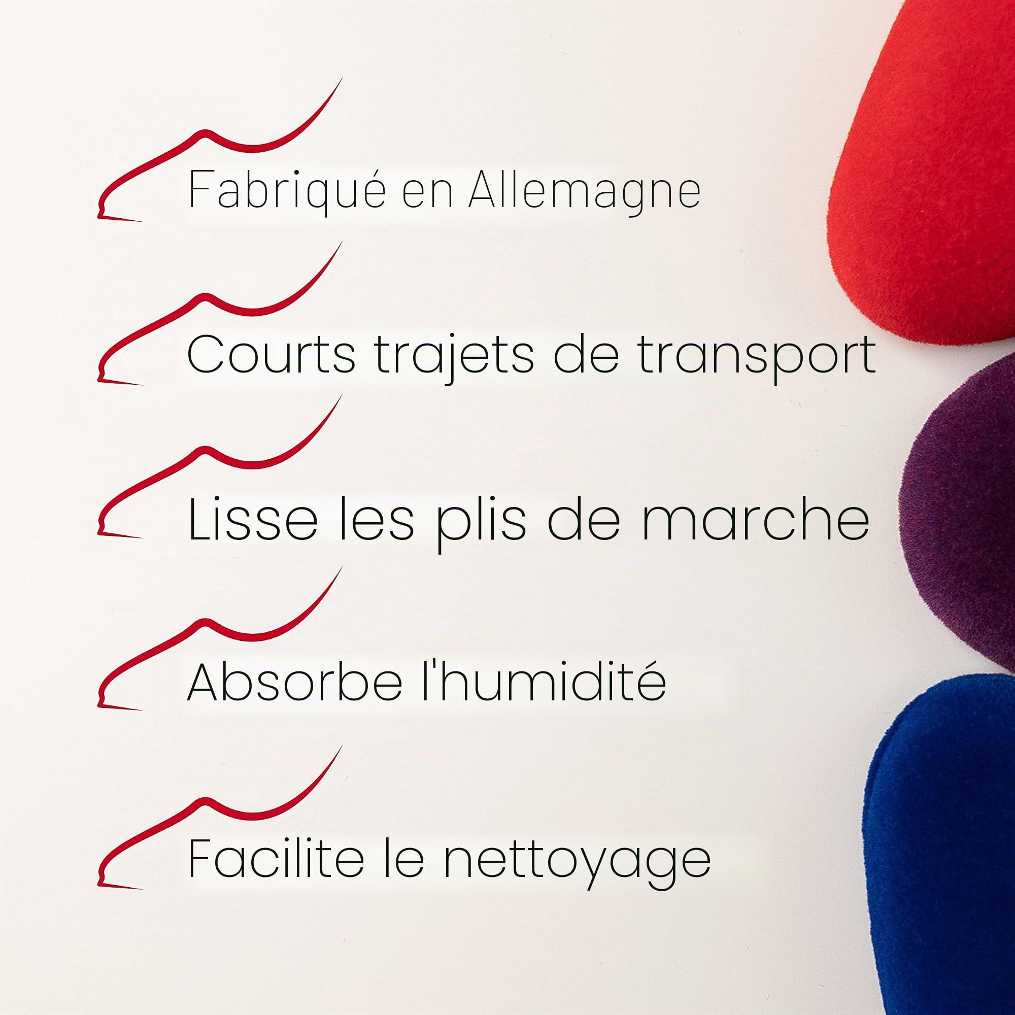 Lisa Basic Velours Rondes boute mousse, embauchoirs chaussures femme, forme chaussures femmes rondes Set 5 paires