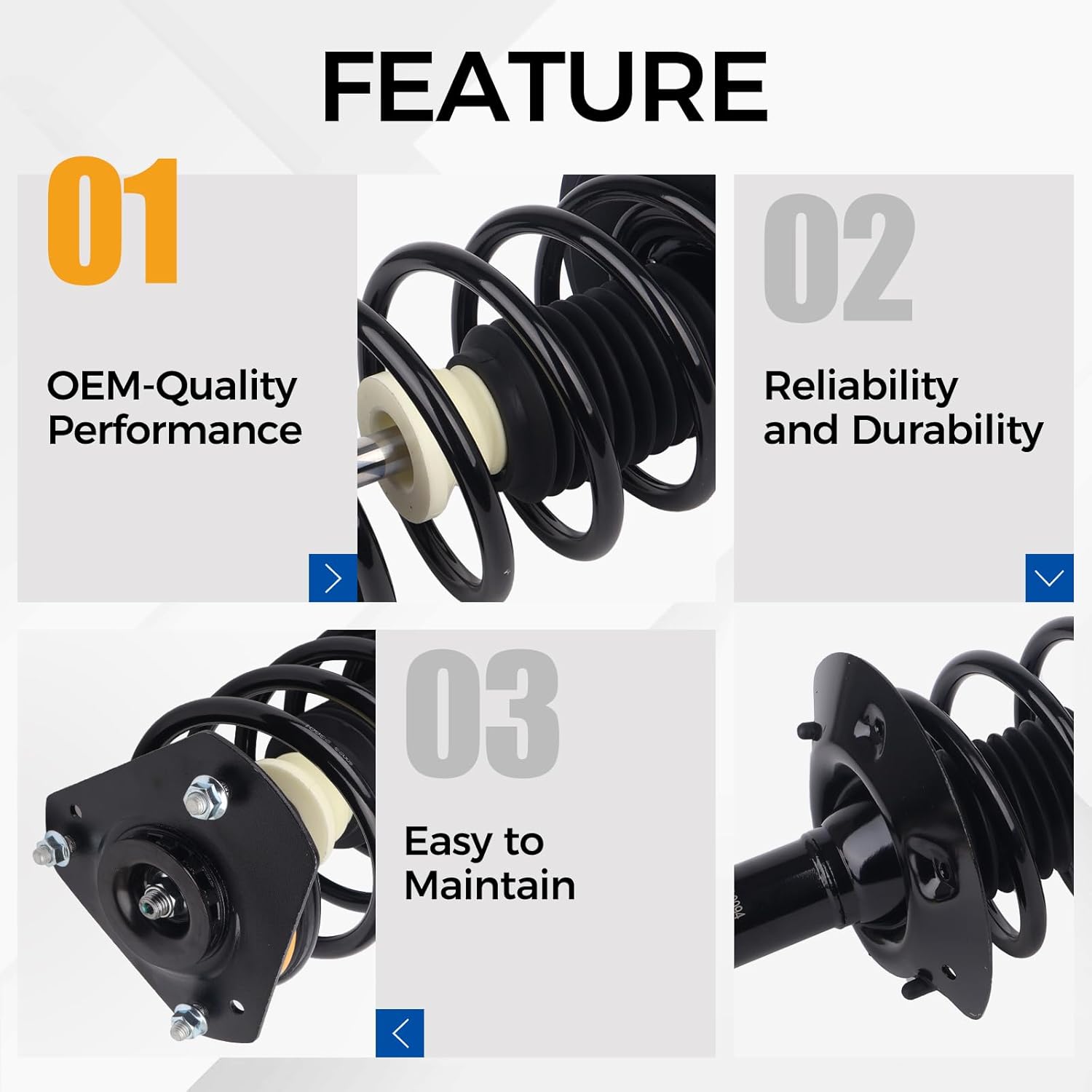 PAROD Front 171661 Shock Absorber Strut Fit for 2005-2009 Buick Allure, LaCrosse, 1997-2005 Century,1997-2004 Regal, 2000-2005 Chevy Impala, 2000-2007 Monte Carlo 3.6L V6