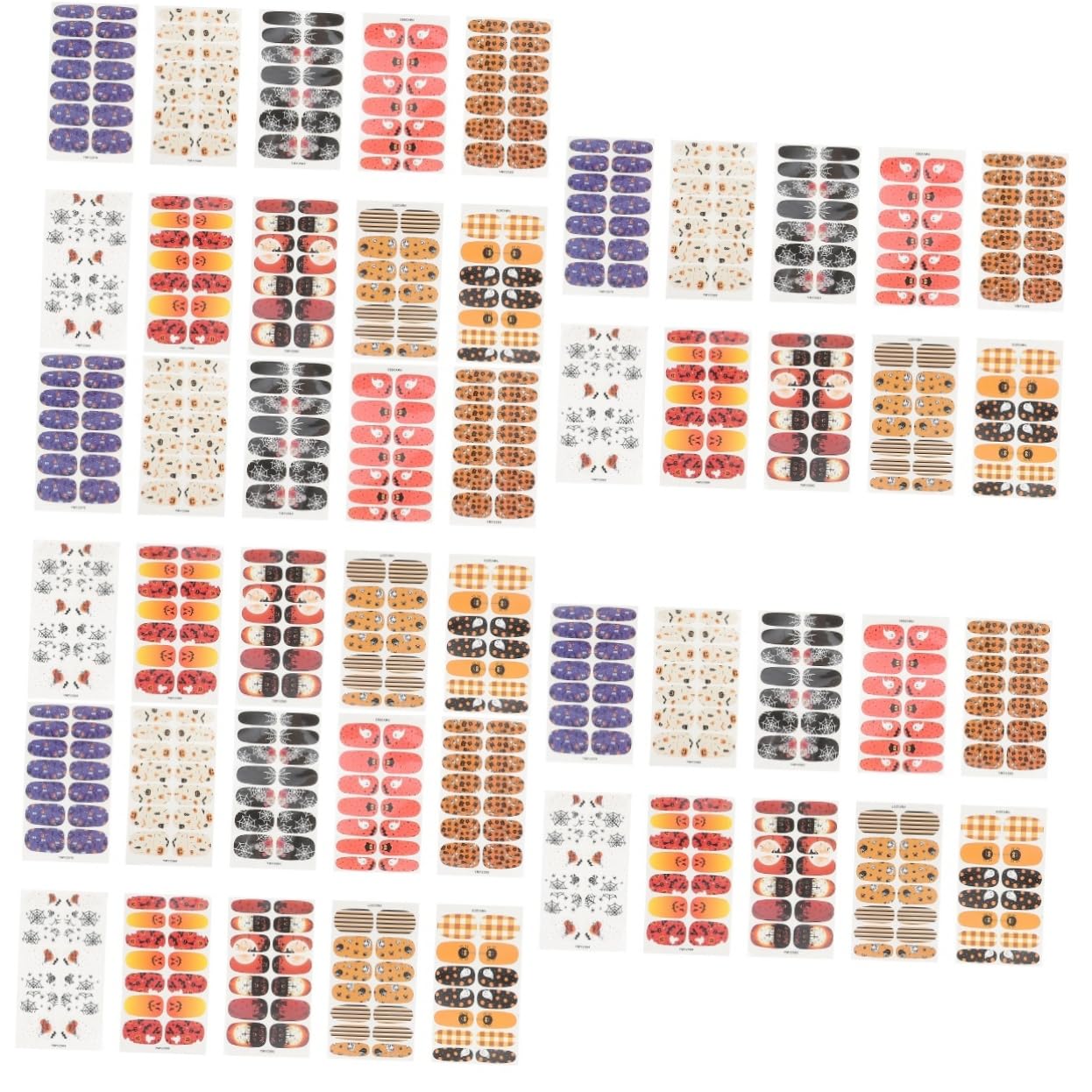 Ipetboom 50fogli Adesivi Per Unghie Halloween Stickers e Decorazioni Autoadesive Per Nail Art Facili Applicare Per Halloween e Manicure Festive