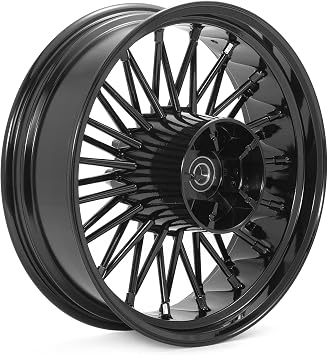TOFR 21x3.5 18x5.5 Front Rear Rims Wheels Fat Spokes For Harley Touring 2009-2023 Road King FLHR Electra Glide FLHTC Ultra Limited Ultra Classic Road Glide Street Glide W/ 11.8 Black Brake Rotors