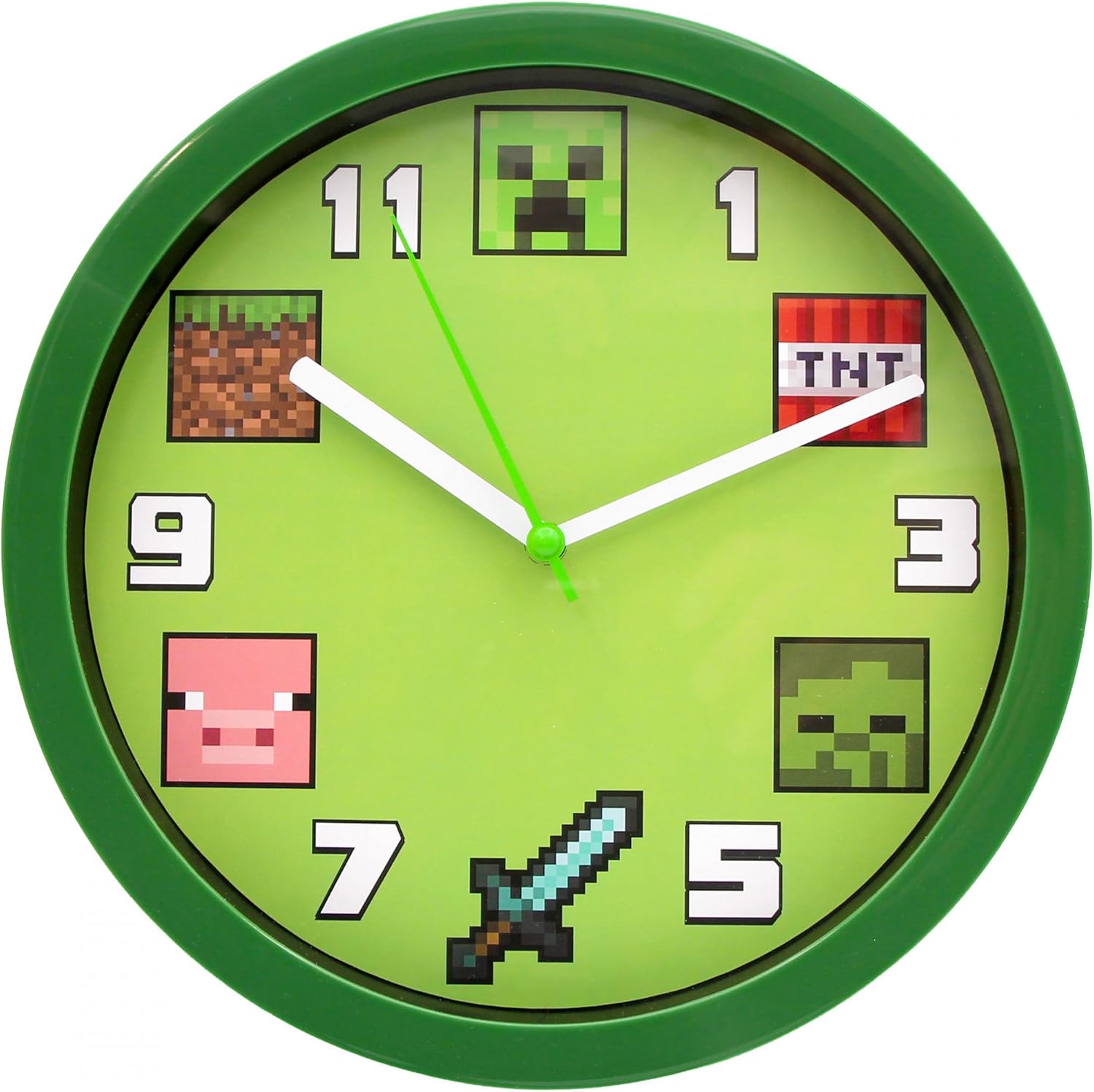 Accutime Minecraft Blocks 10" Analog Wall Clock