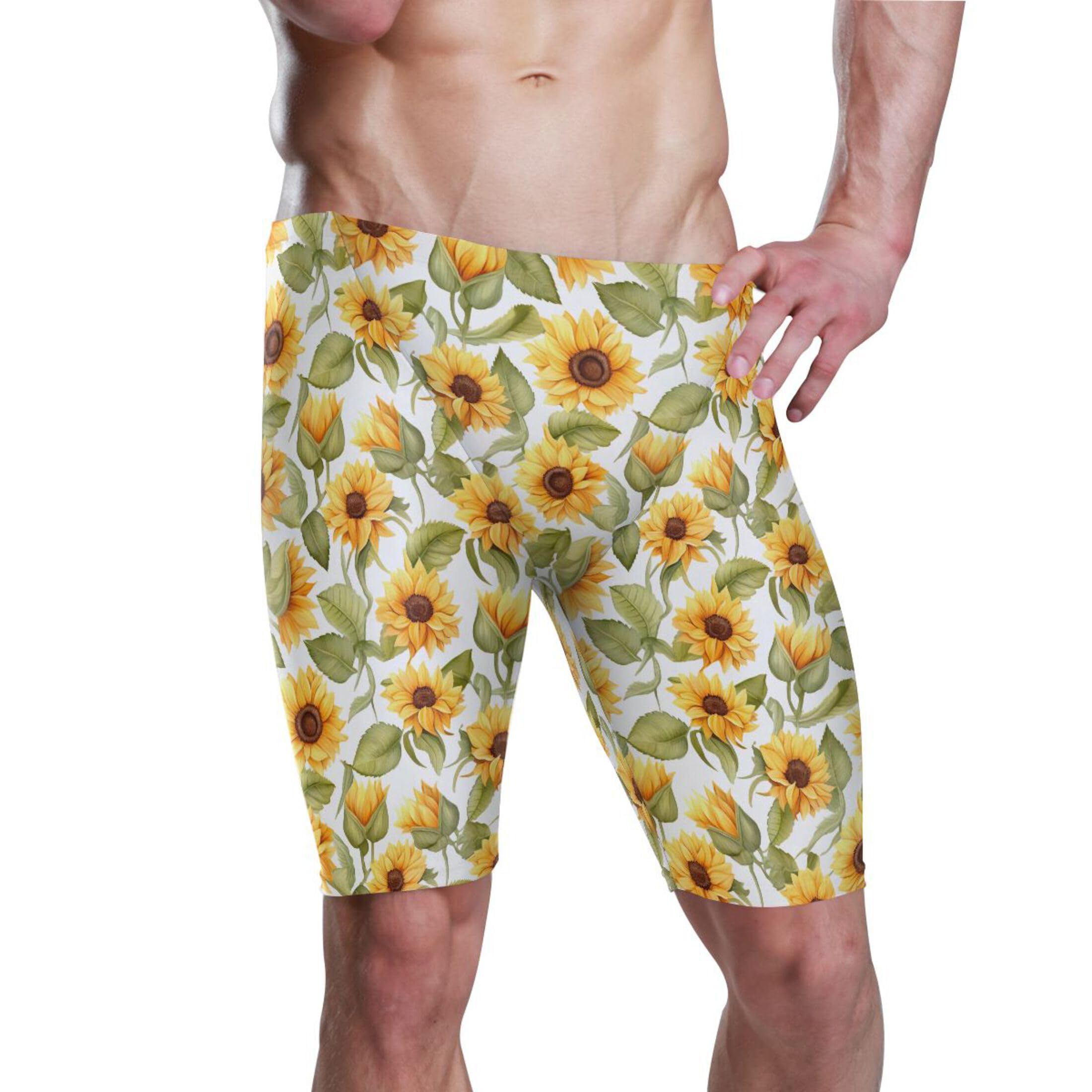 UMIRIKO Sunflower Flowers Swim Jammers for Men Athletic Durable S B0402465