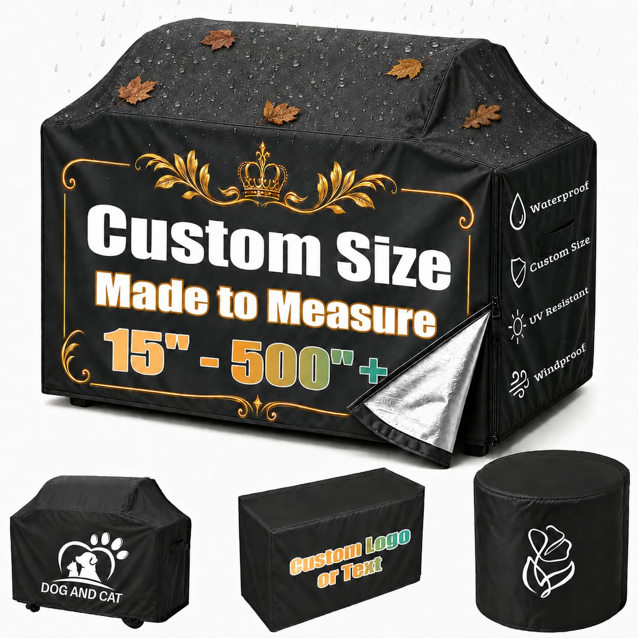 Iwe Custom Size Outdoor Furniture Covers Waterproof, Duty Cover with Logo