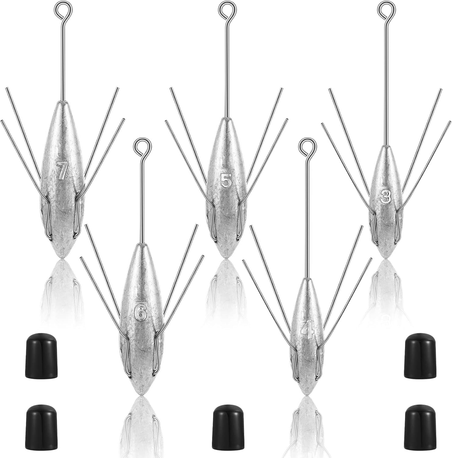 5 Pcs Sputnik Sinker Fishing Equipment Long Tail Fishing