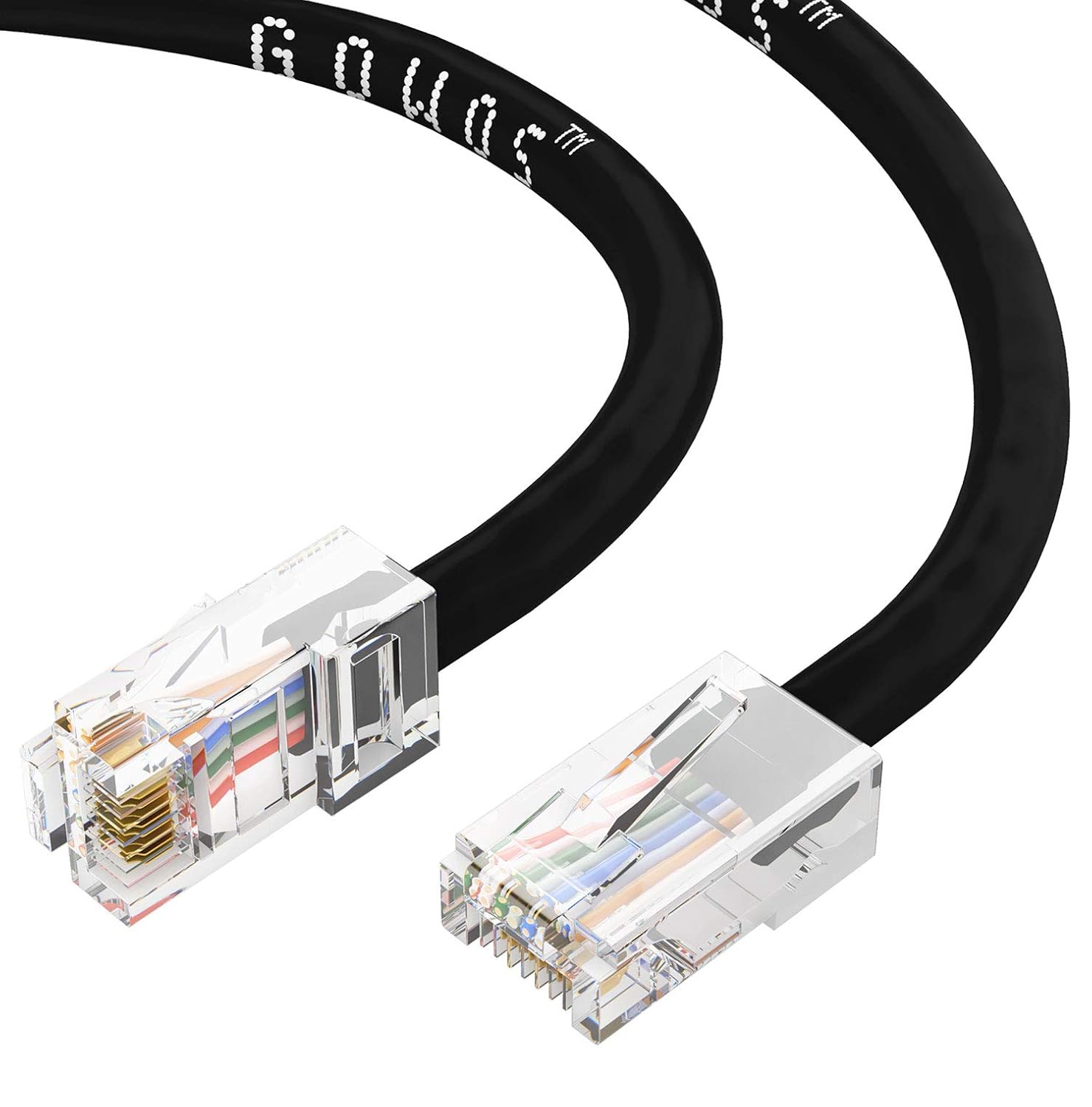 GOWOS Cat5e Cable (10 Feet Black) UTP Computer Network