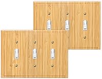 Vista 10 de Placa de interruptor de luz de palanca simple de madera maciza de 4.8 x 3.14 pulgadas, cubierta de interruptor de luz de calidad de madera cruda