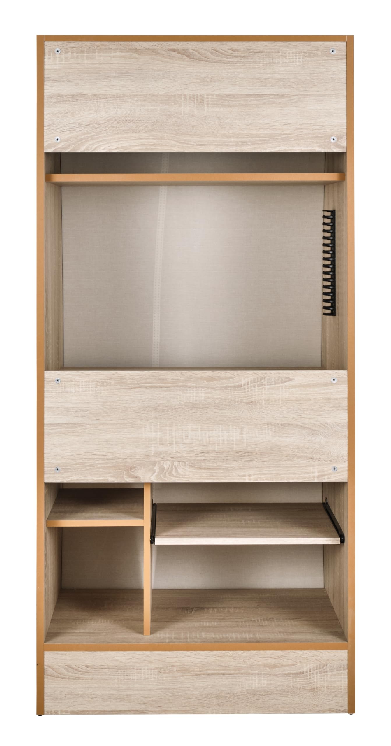 SIMMOB Armoire Informatique Galbée 80 cm Chêne 6 Niches