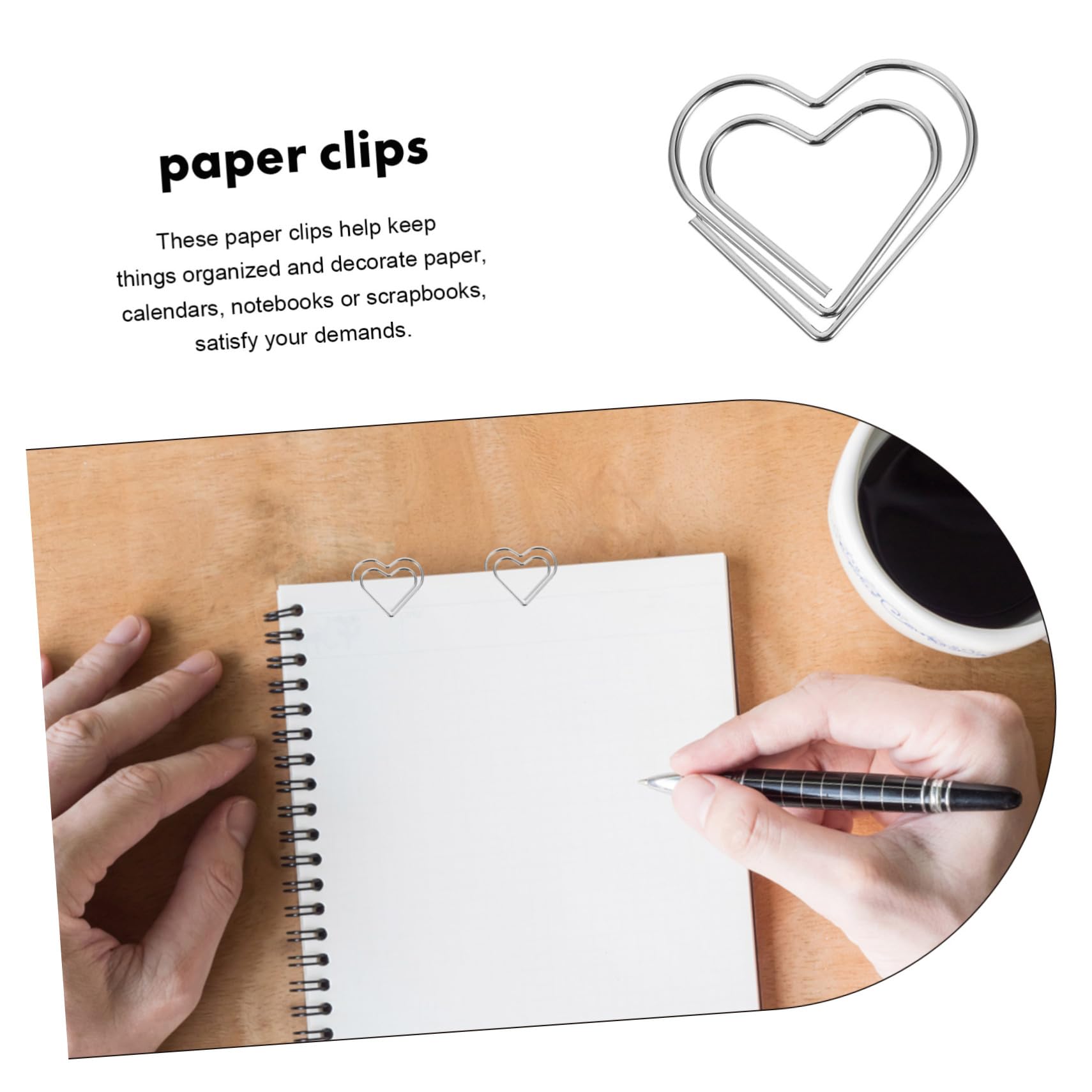 DOITOOL 5 Set Graffette Metallo Per Ufficio E Scuola Clip Decorative Per Documenti E Segnalibri Accessori Scrivania Creativi 100 Pezzi * 5