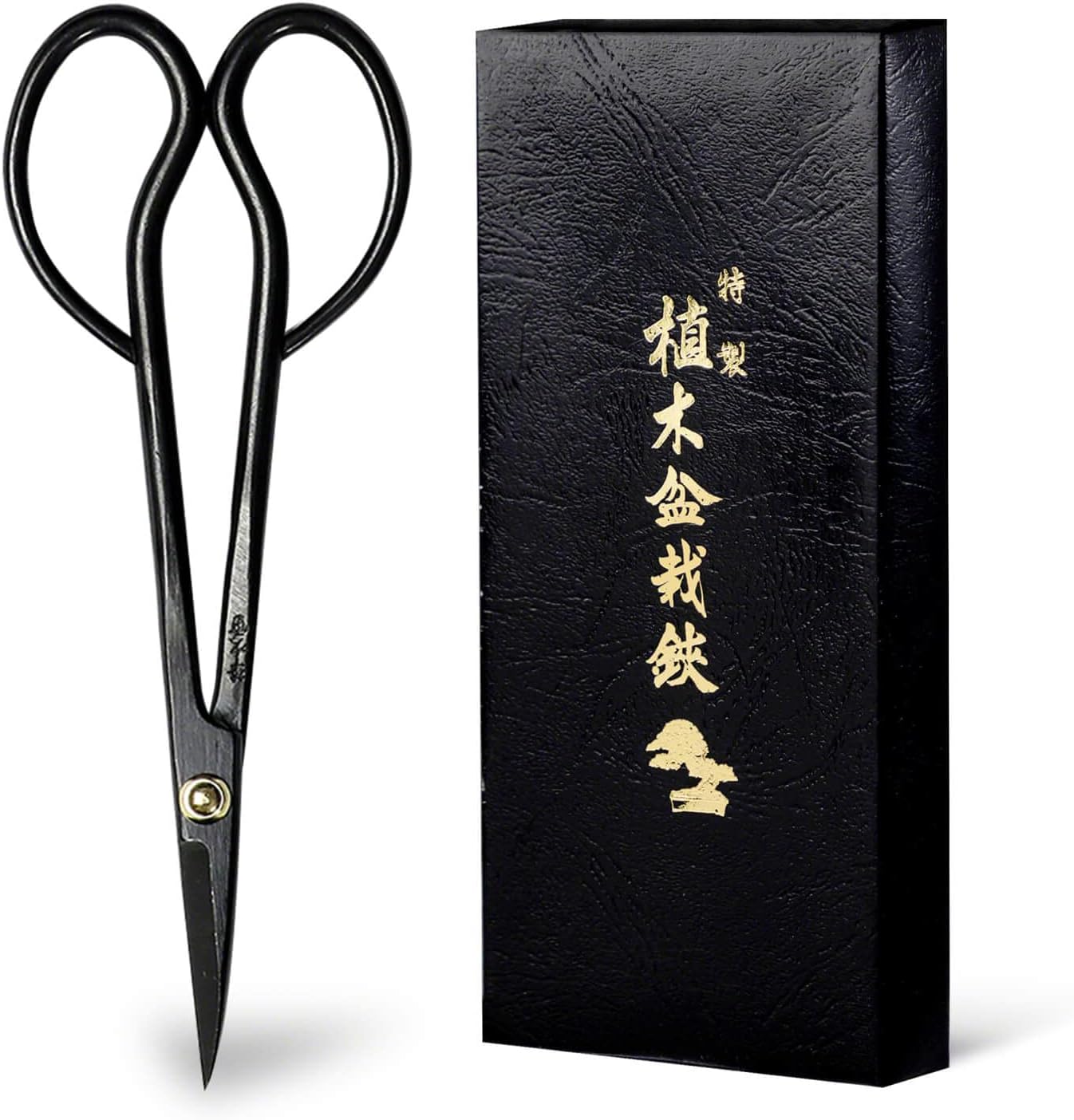 Satsuki Bonsai Scissors, Made in Japan 7 inch (180 mm), Japanese Bonsai Garden Tools, Hasami Pruning Shears - Satsuki Style, Black