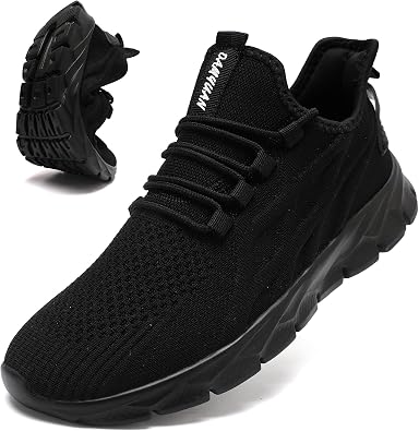 Trainers for Men Non Slip Walking and Running Sneakers Comfortable Athletic Fitness Tennis Training Shoes Jogging Fashion Lightweight Mesh Breathable Gym Shoes for Outdoor Travel Work Training
