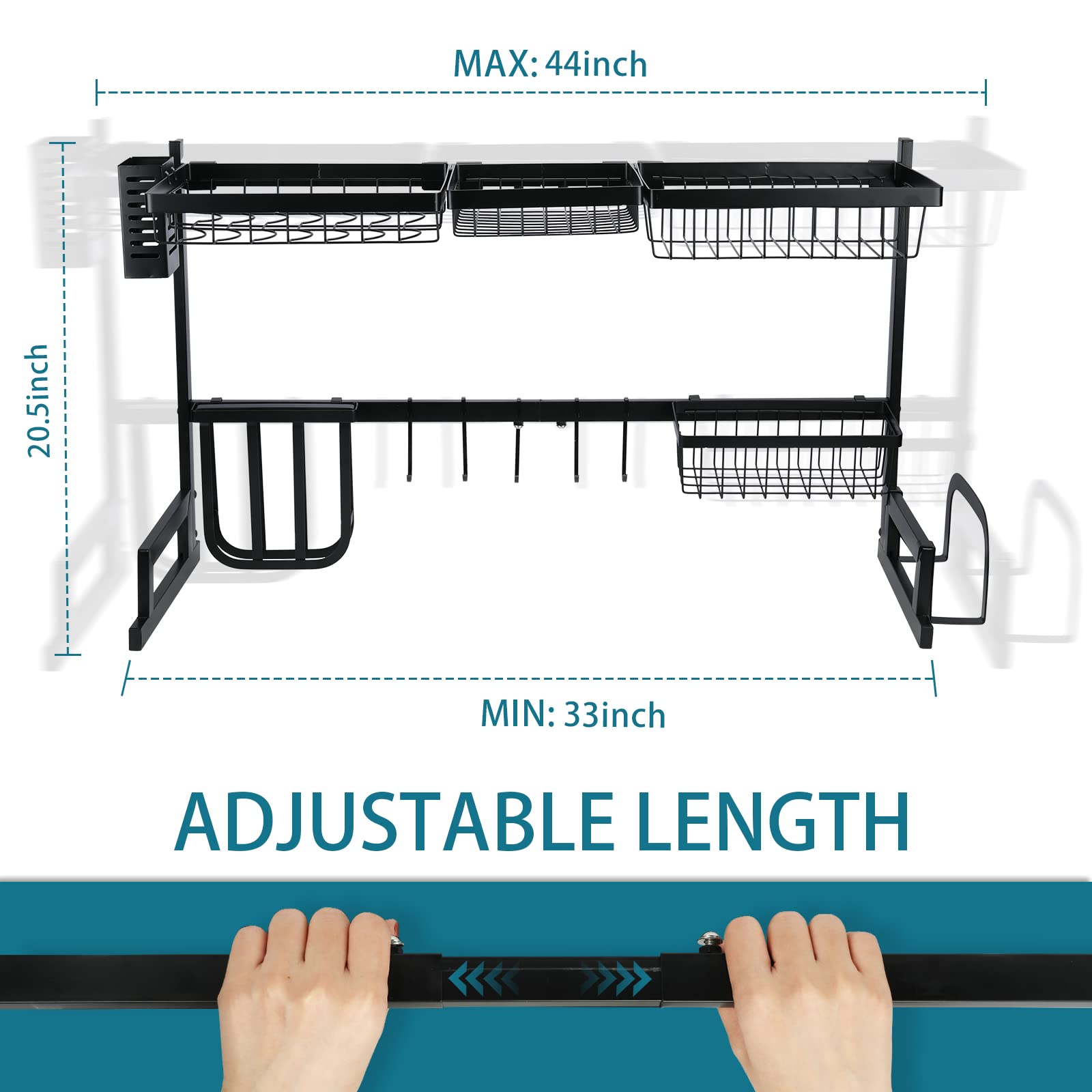Snapklik.com : Vipush Over The Sink Dish Drying Rack - Large Dish ...