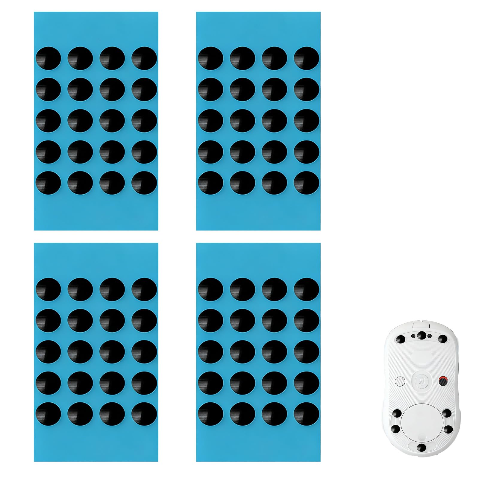 Set 80 Pattini Mouse Ultra Scorrevoli – Piedini Mouse con Bordi Arrotondati per Gaming e Ufficio – Scivolamento Fluido e Preciso – Colore Nero